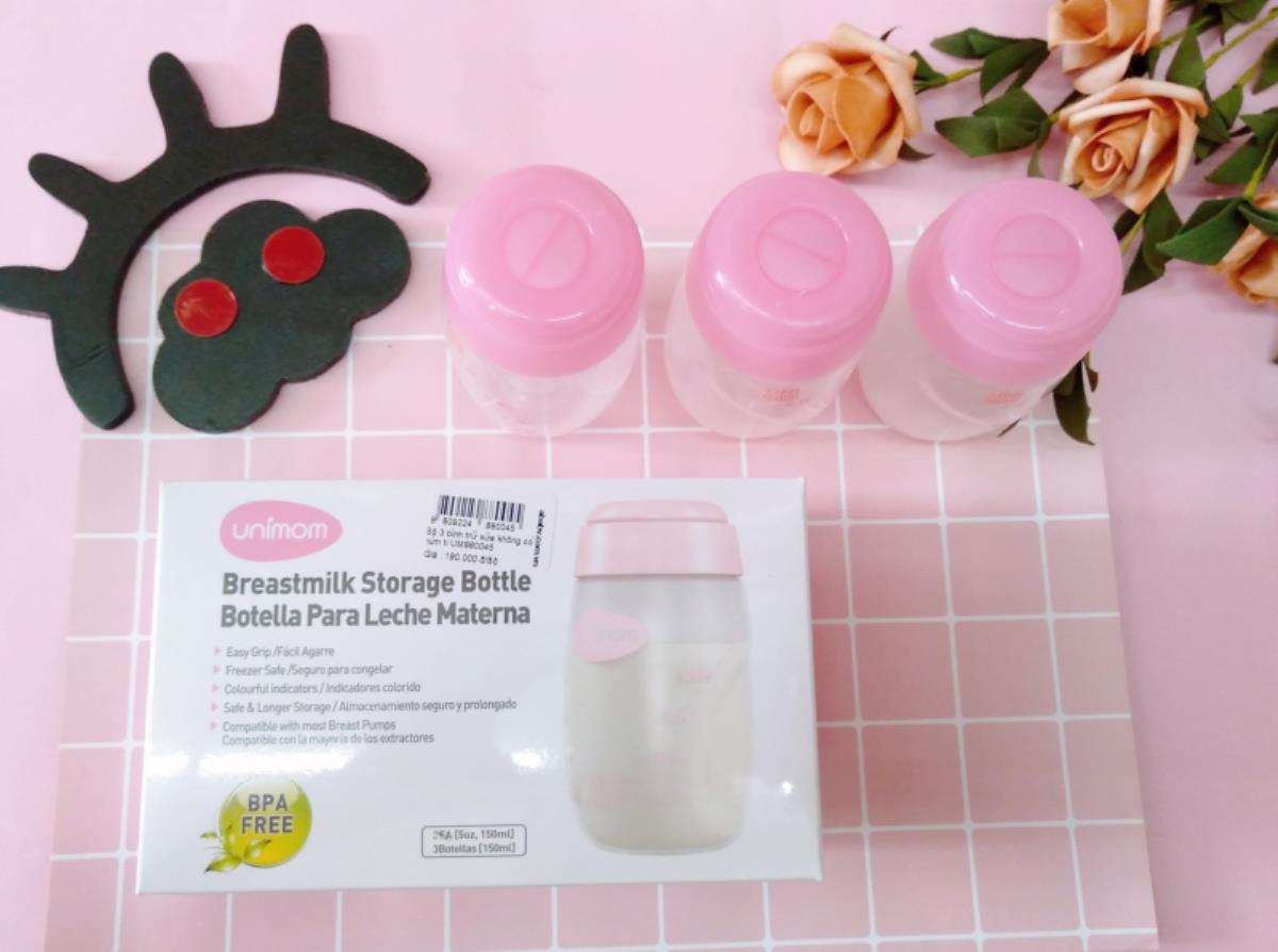 Bình trữ sữa mẹ bộ 3 bình Unimom Hàn Quốc