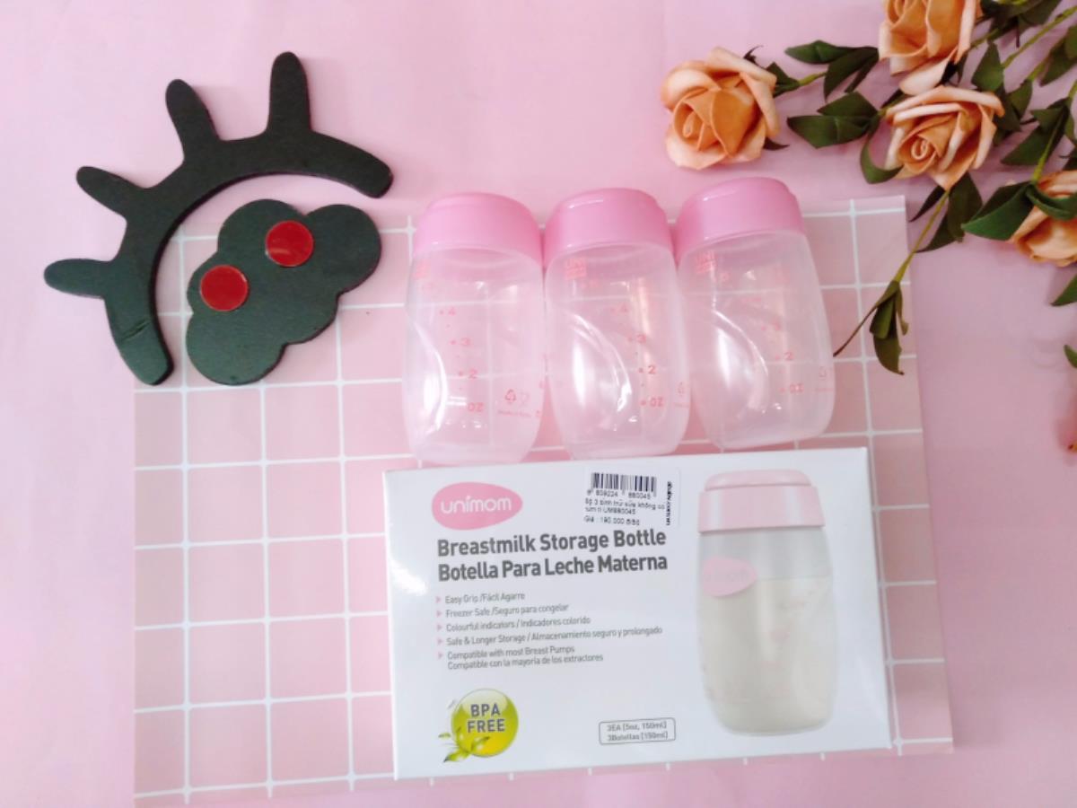 Bình trữ sữa mẹ bộ 3 bình Unimom Hàn Quốc