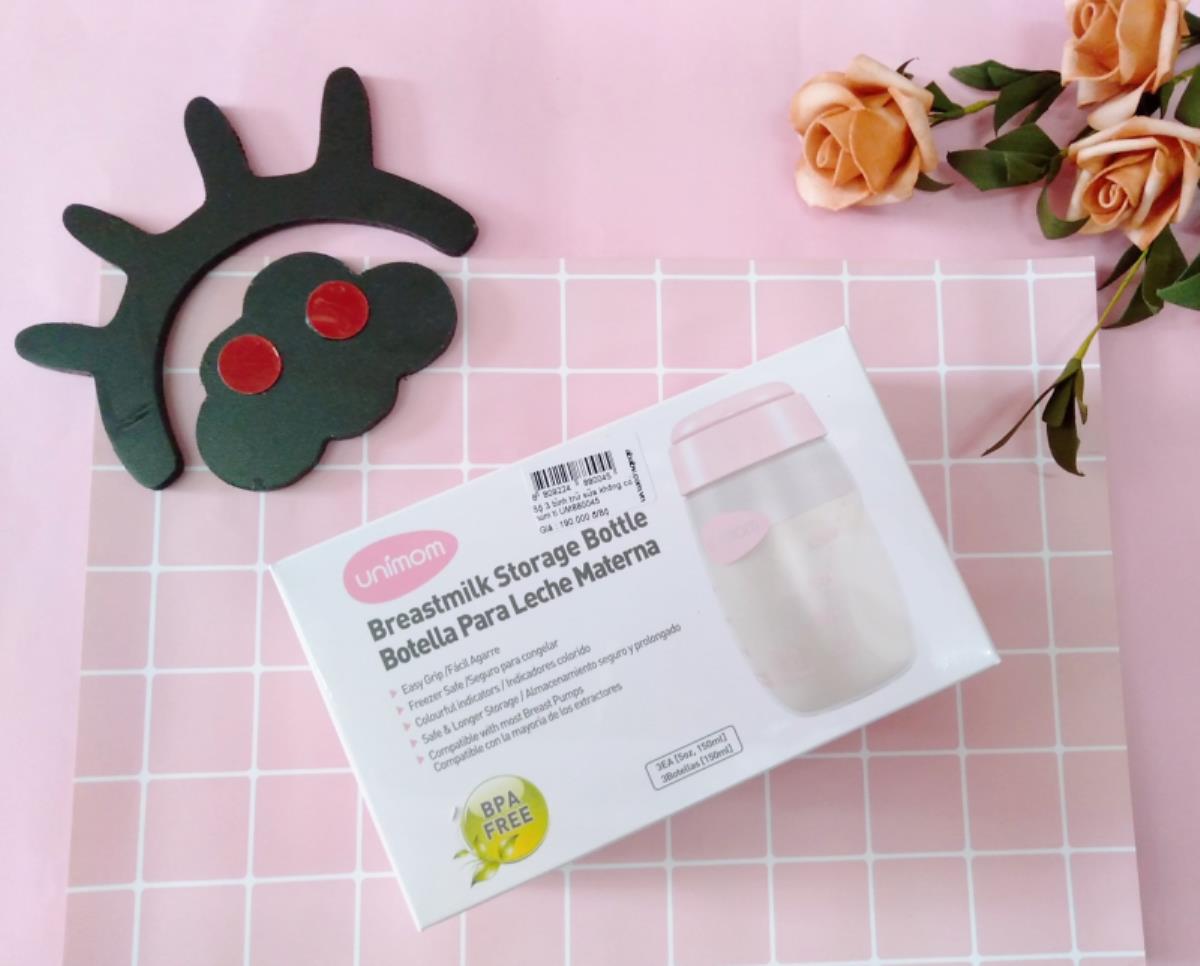Bình trữ sữa mẹ bộ 3 bình Unimom Hàn Quốc