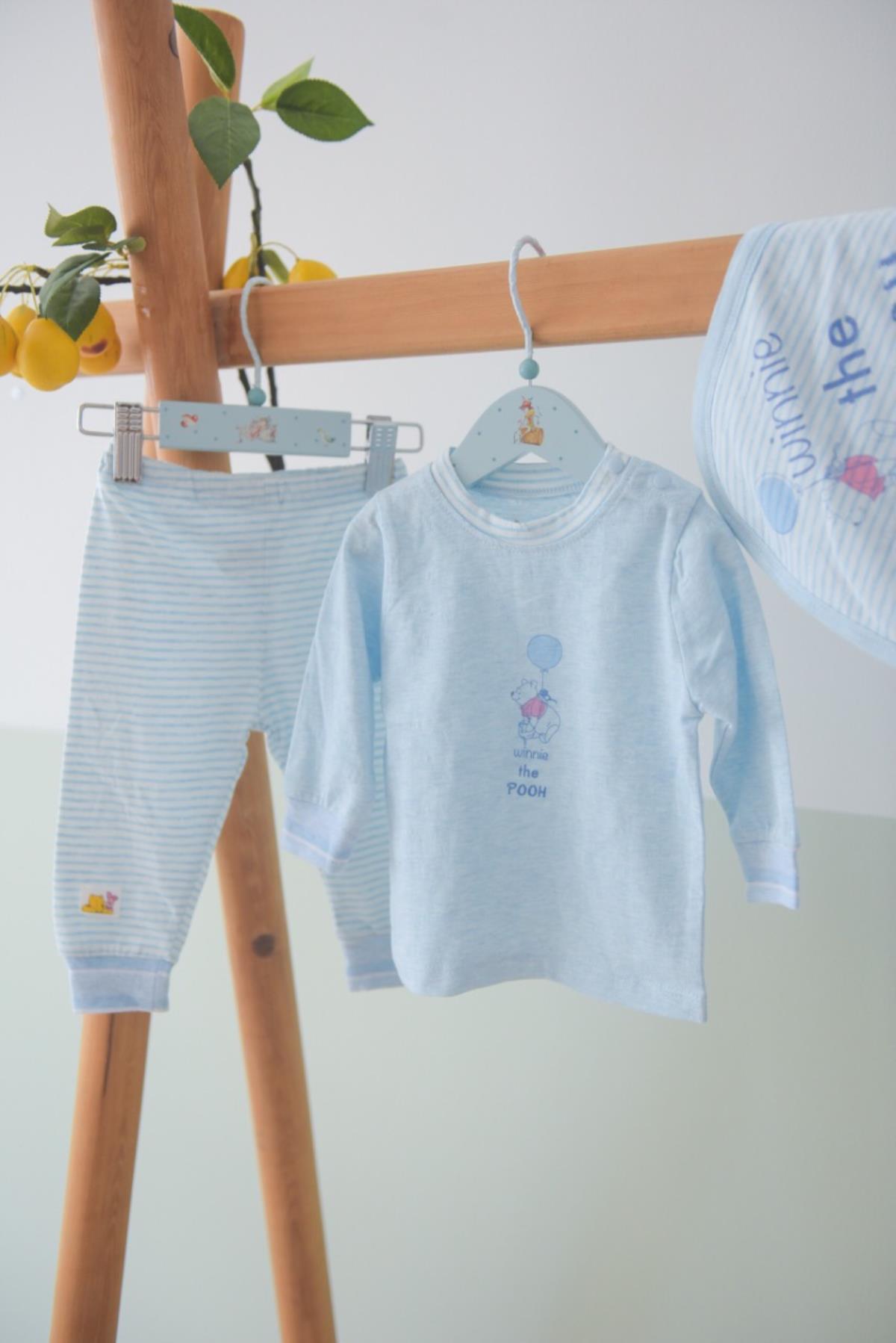 Bộ momma cài vai dài tay vải lỗ 6-24M