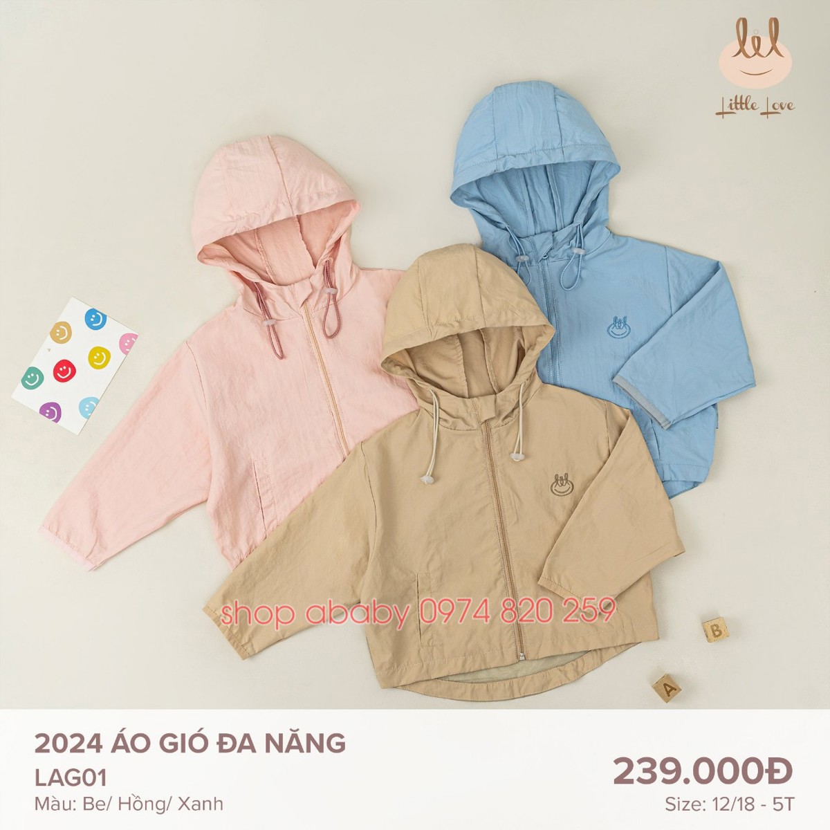 Áo gió Little love LAG01