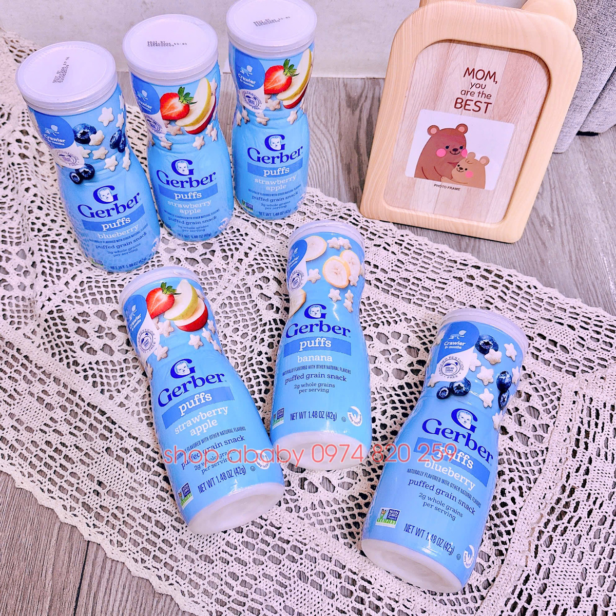 Bánh ăn dặm Gerber cao vỏ xanh (>8 tháng)