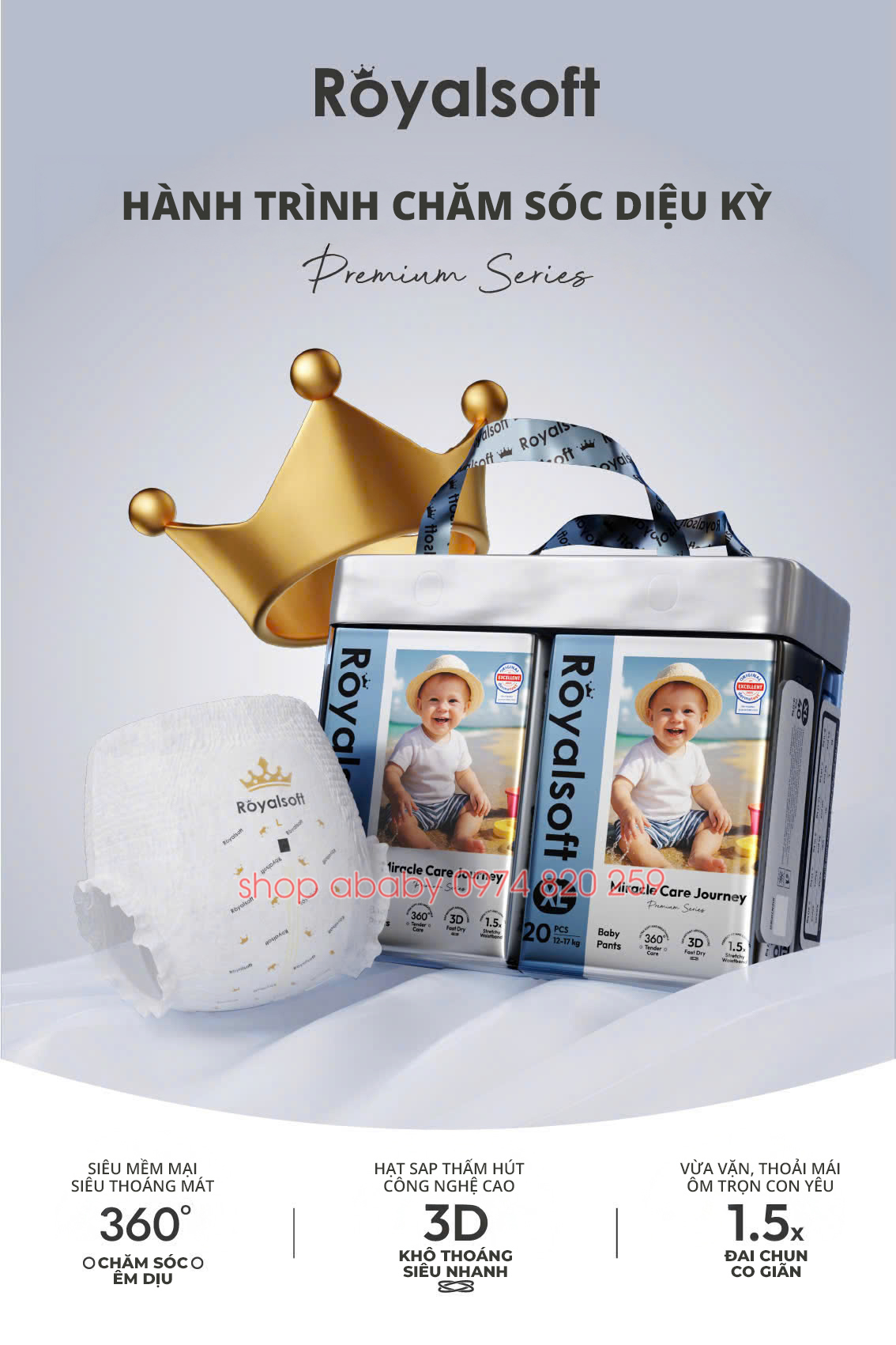 Bỉm - Tã dán Royal Soft