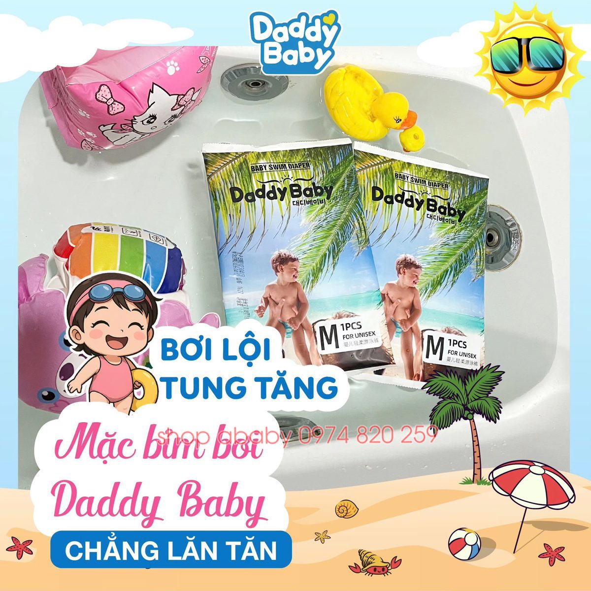 Bỉm bơi Daddy baby