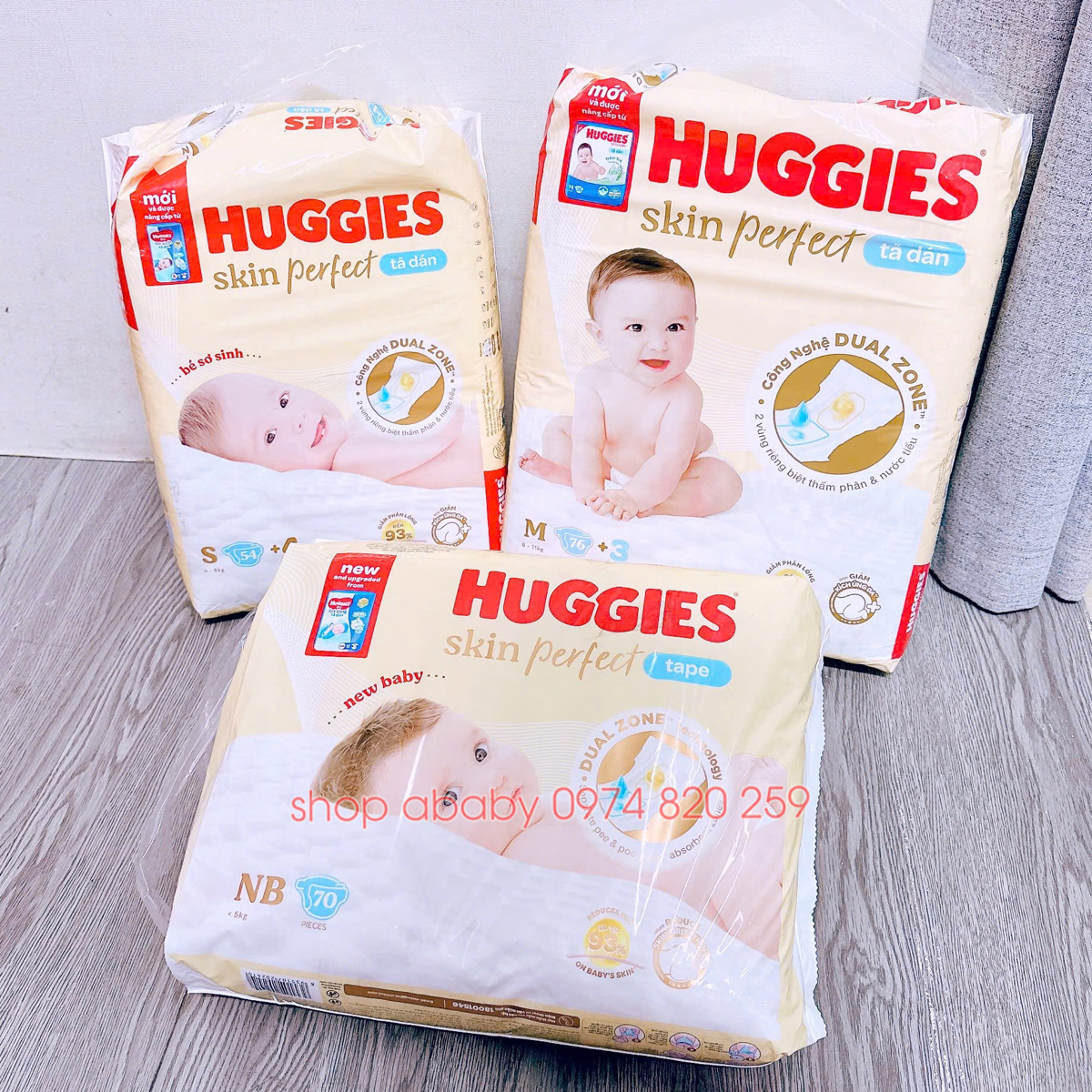 Bỉm - Tã dán Huggies Skin Perfect
