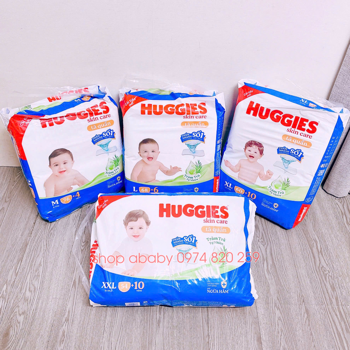Bỉm - Tã quần Huggies tràm trà