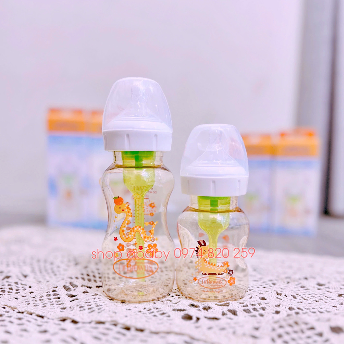 Bình sữa Dr Brown's PPSU cổ rộng