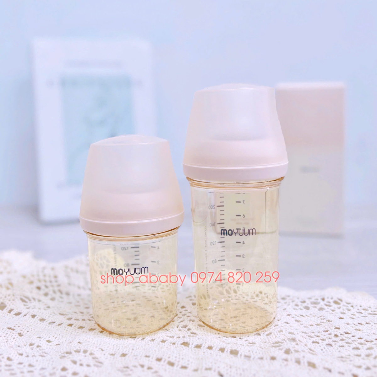Bình sữa Moyuum PPSU Mov.aa  (bản trơn)