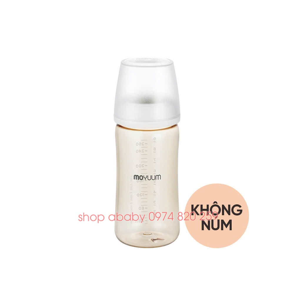 Bình sữa Moyuum Premium PPSU 270ml (bản trơn)(không kèm núm)