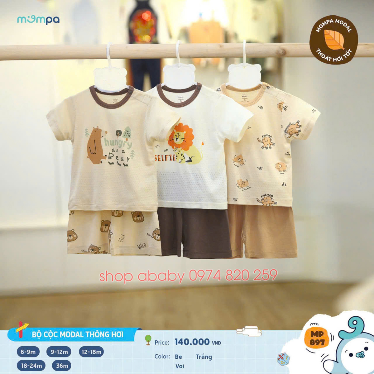 Bộ cộc modal thông hơi Mompa MP897