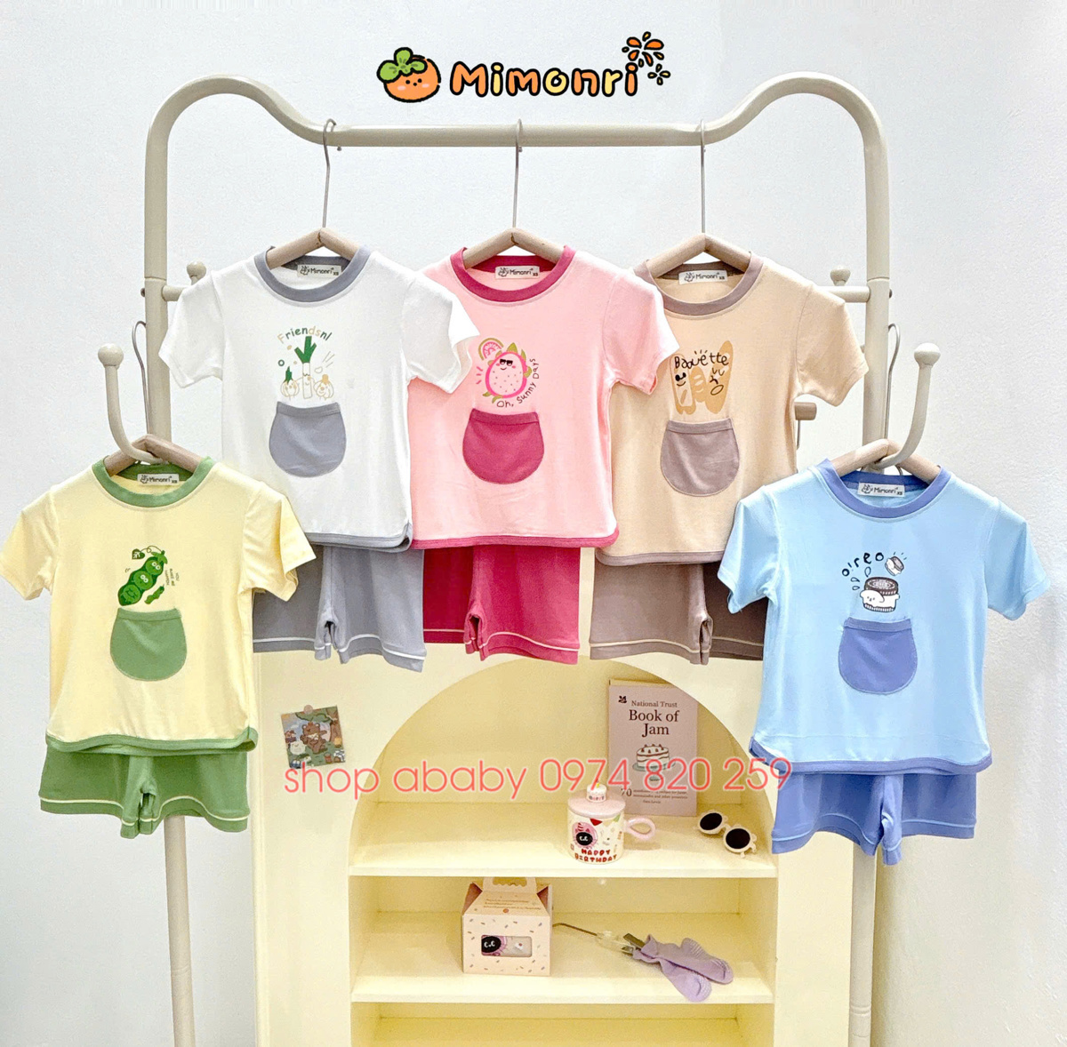 Bộ cộc tay thun lạnh hình túi Mimonri