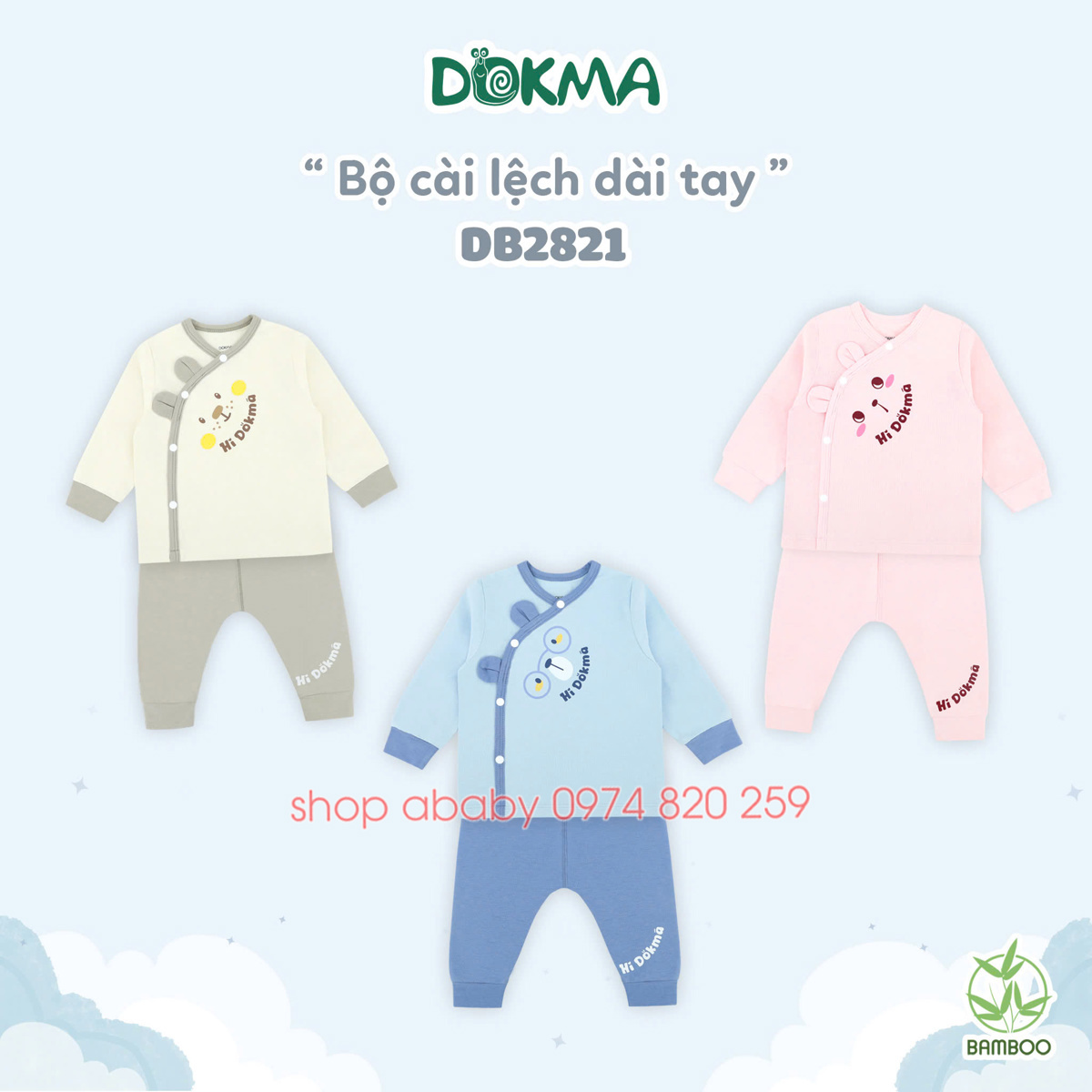 Bộ dài tay cài lệch Dokma DB2821