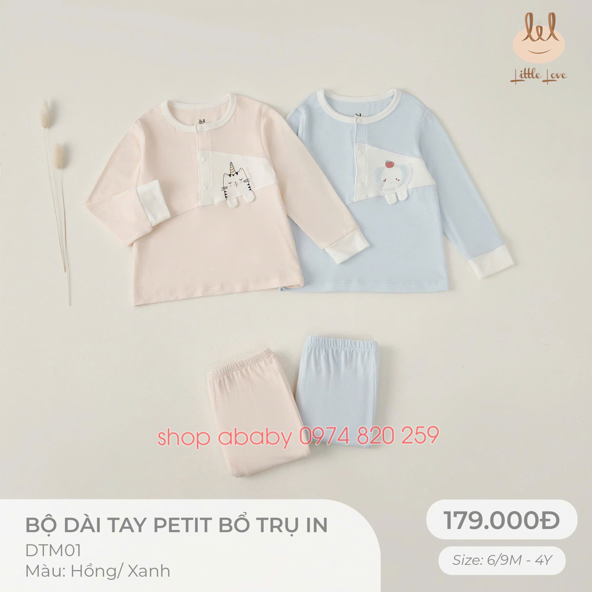 Bộ dài tay Little Love DTM01