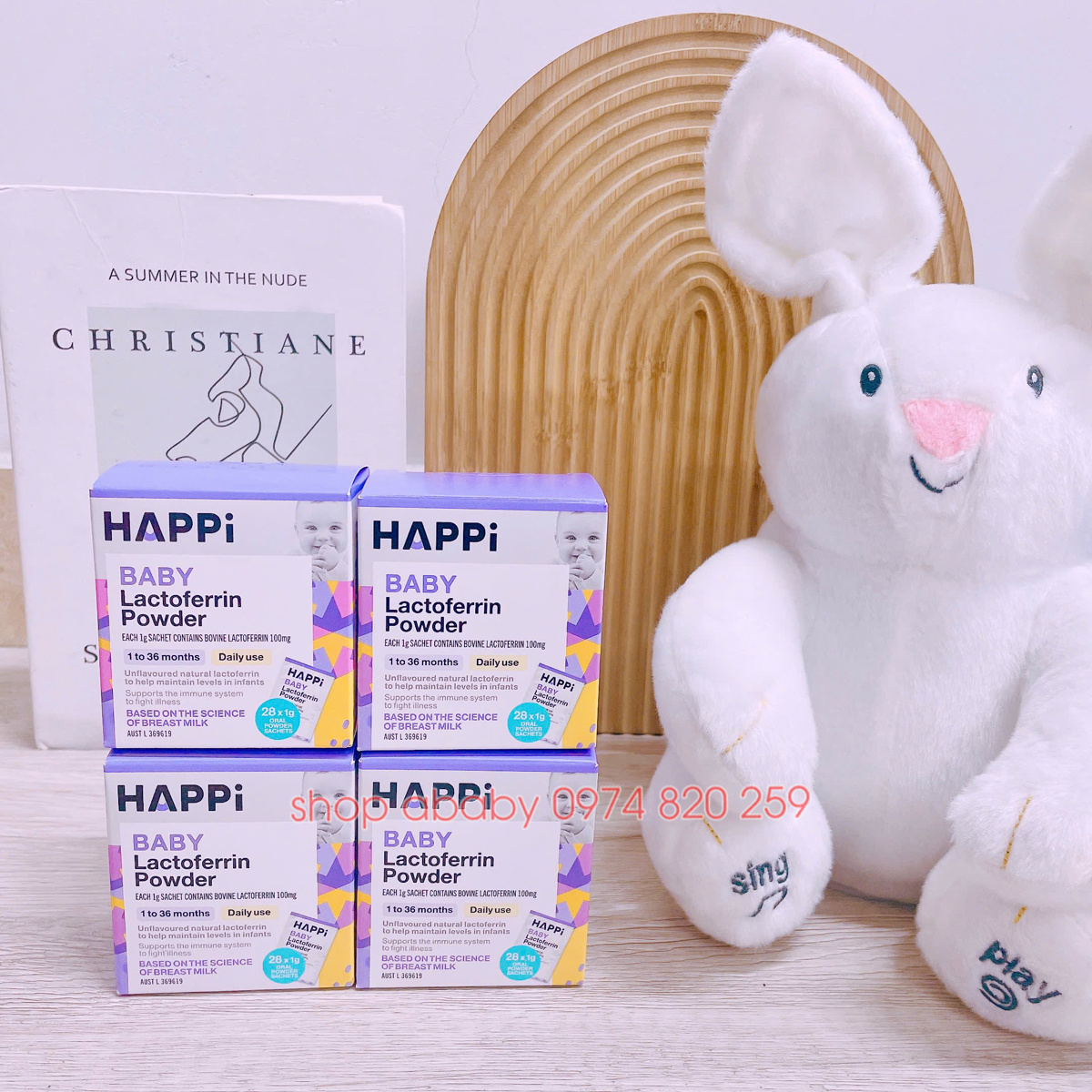 Bột tăng đề kháng Lactoferrin baby Happi 28g (1-36m)