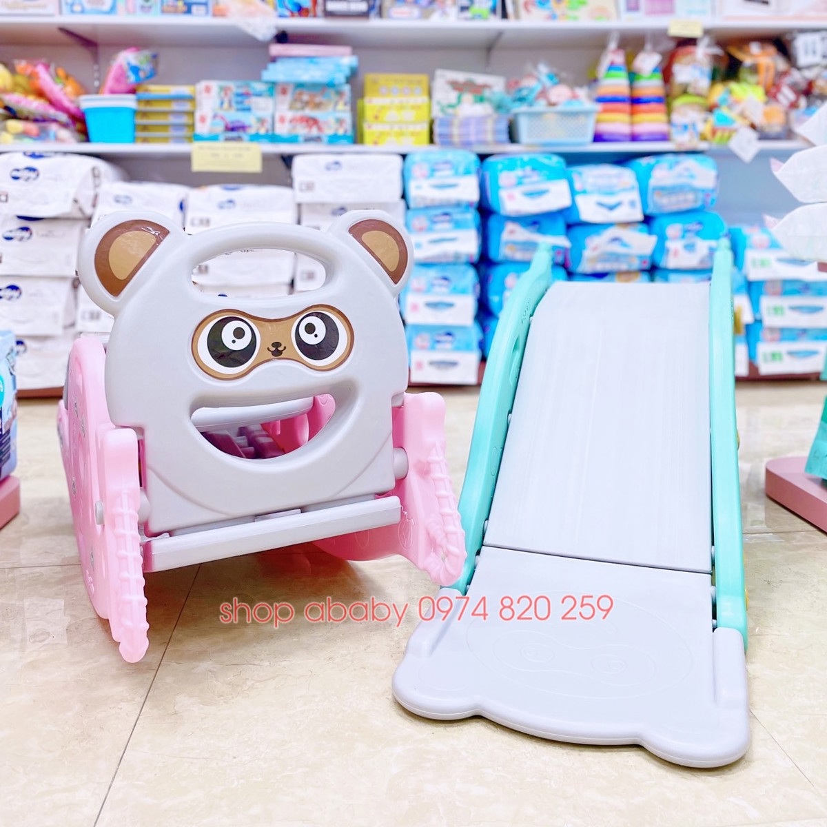 Cầu trượt kèm bập bênh 04891