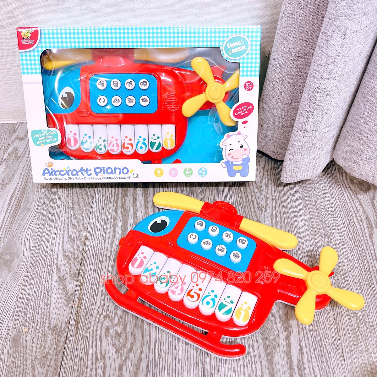 Đàn piano hình máy bay (kèm pin)