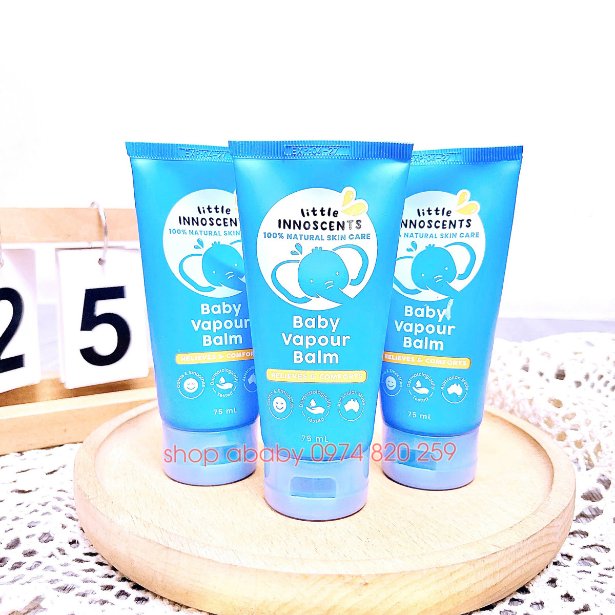 Dầu bôi ấm ngực Organic Little Innoscents (0m+)