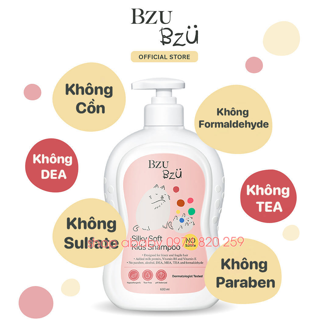 Dầu gội BZU BZU 600ml (4-12y)