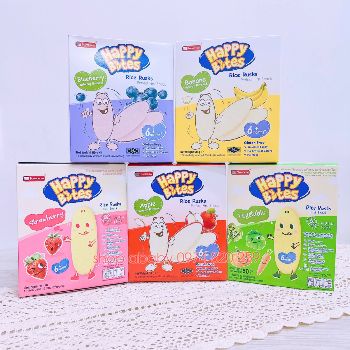 Bánh gạo Happy Bites (6m+)