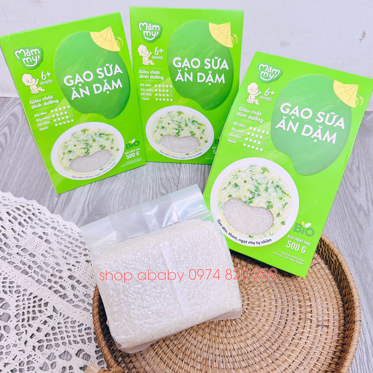 Gạo sữa ăn dặm Mămmy 500g