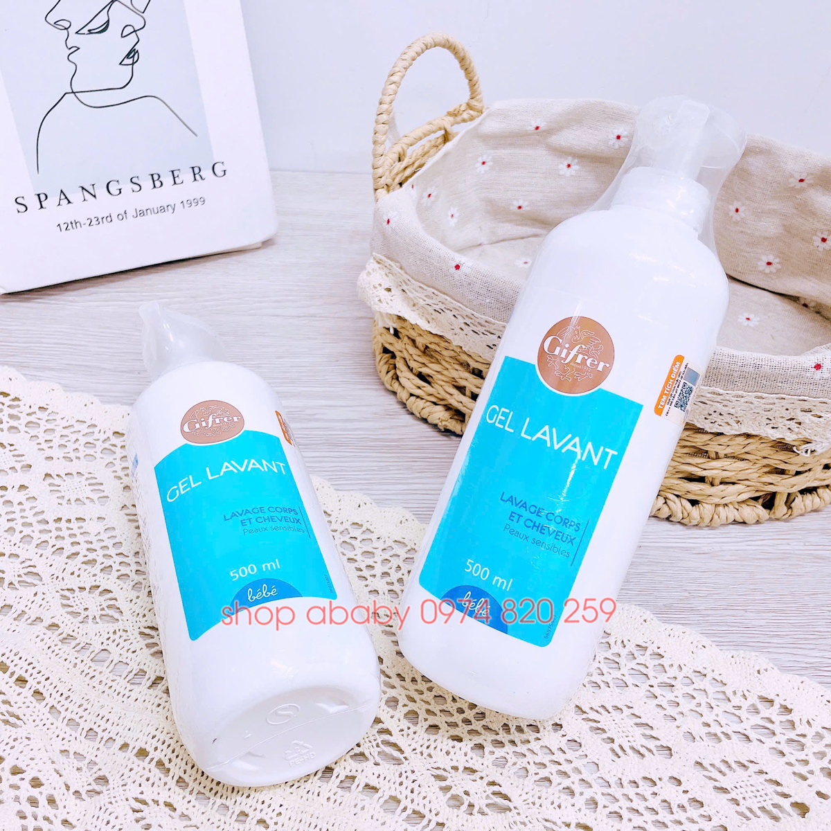 Gel tắm gội Gifrer Pháp 500ml (0m+)