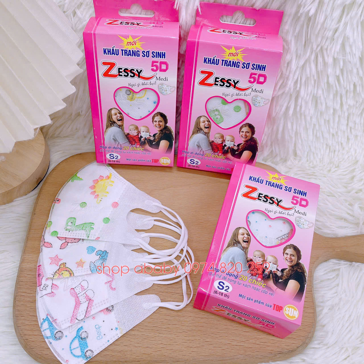 Hộp 20 khẩu trang Zessy 5D (6-18m)