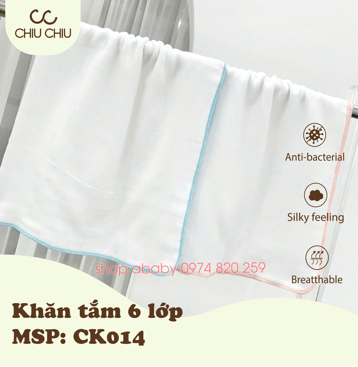 Khăn tắm 6 lớp Chiu Chiu