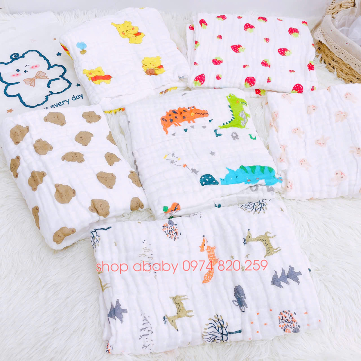Khăn tắm xô 6 lớp nhăn