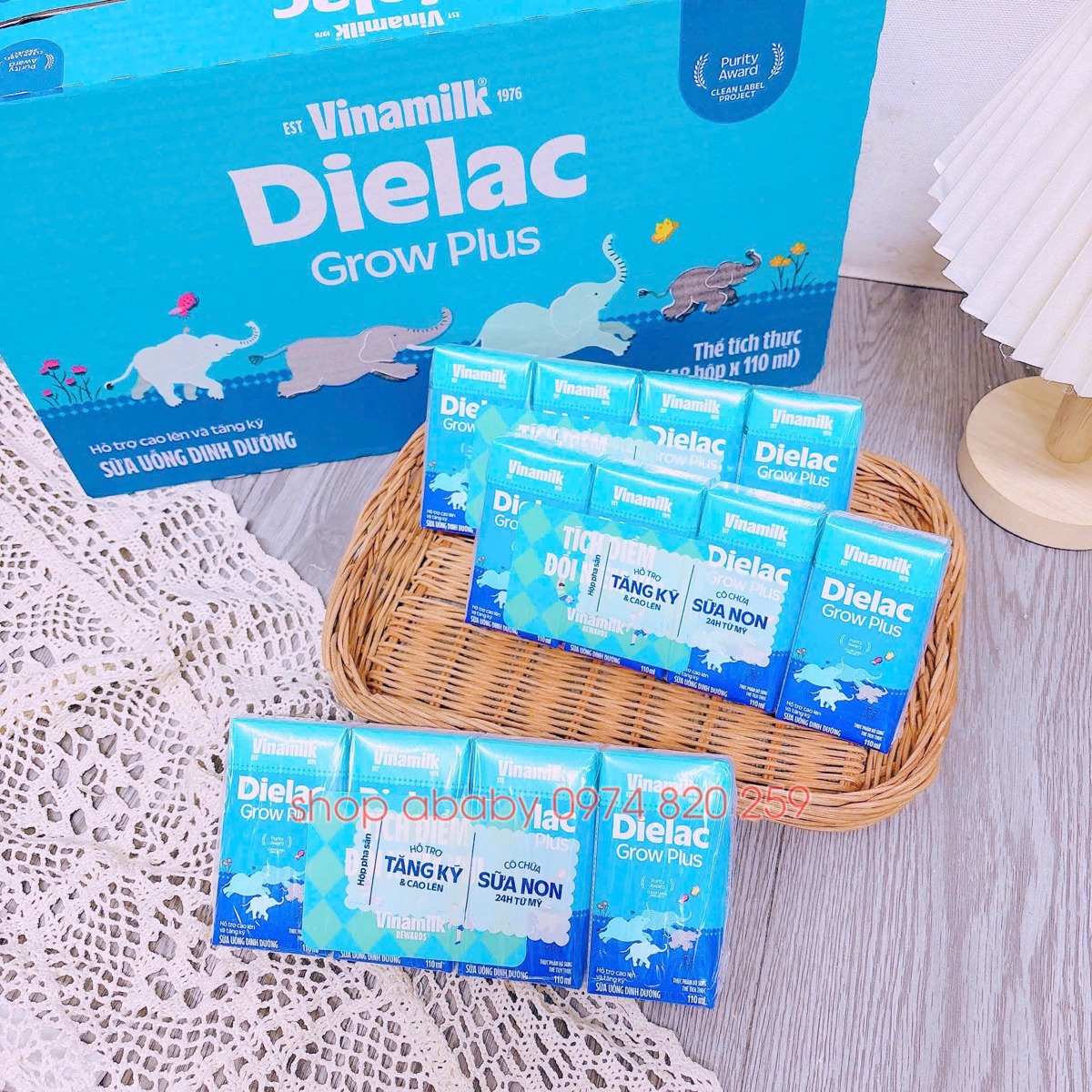 Lốc 4 hộp SPS Vinamilk Dielac Grow Plus 110ml (1y+) (thùng 12 lốc 48 hộp)