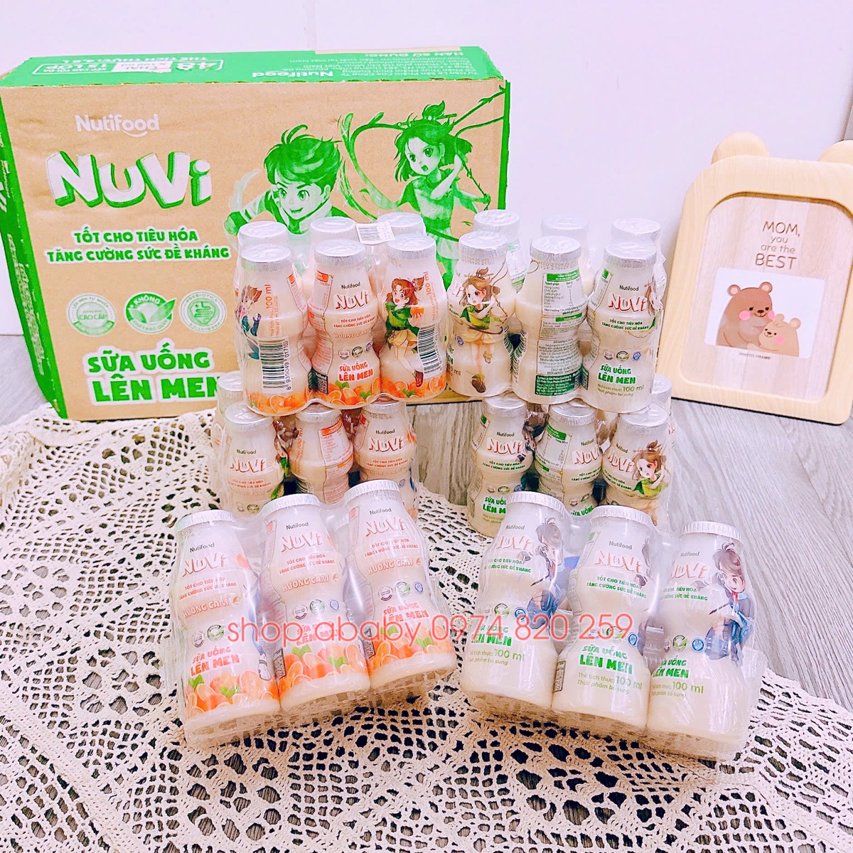 Lốc 6 hộp sữa uống lên men Nuvi (2y+)