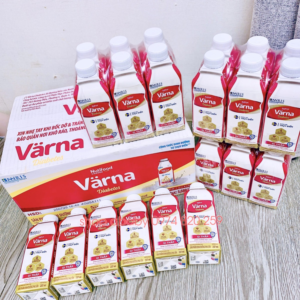 Lốc 6 Varna tiểu đường 237ml (thùng 4 lốc-24 hộp)