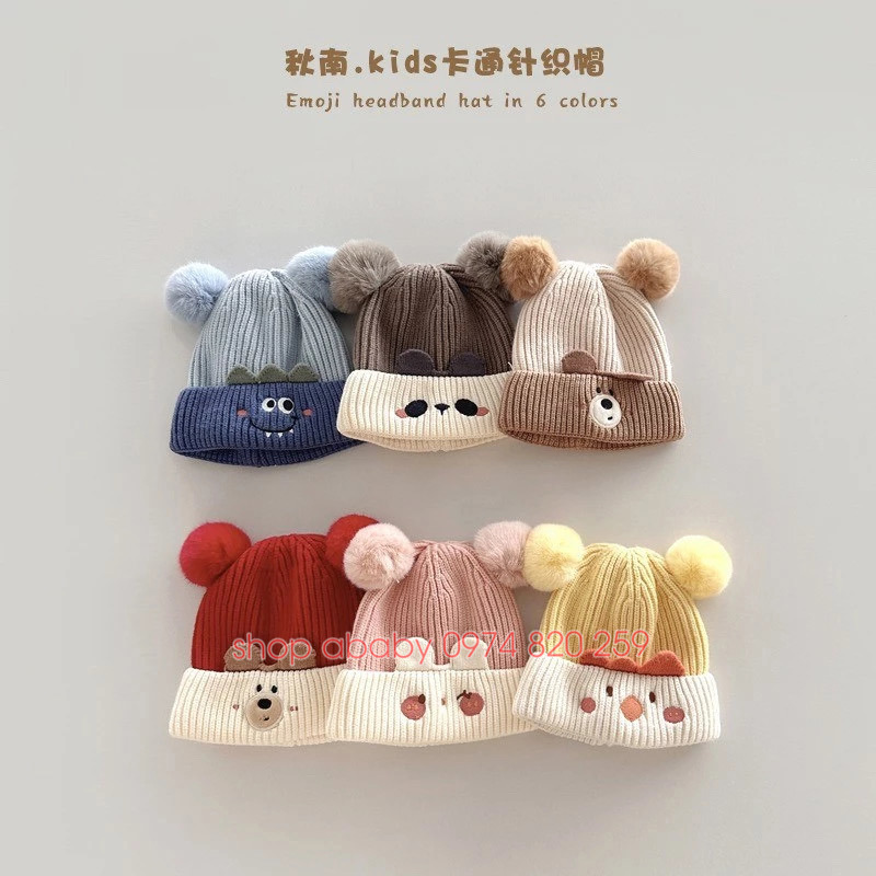 Mũ len thú phối màu 32108