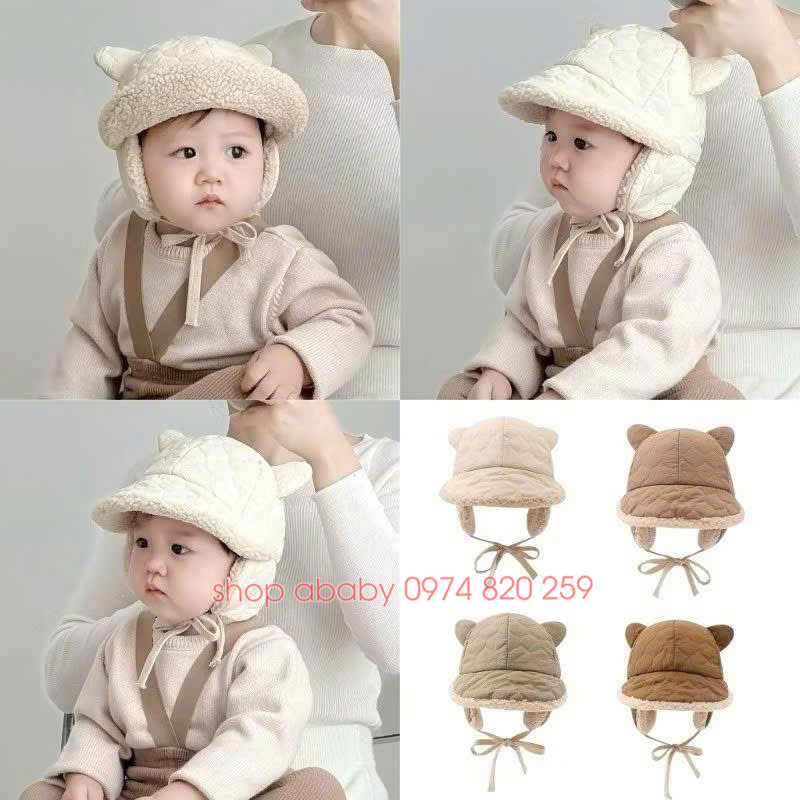 Mũ lông chần bông trùm tai 54940