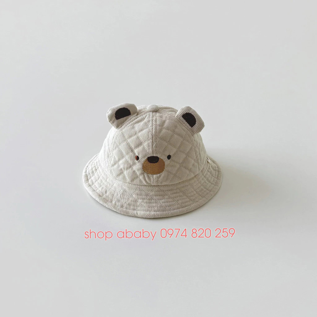 Mũ vành thêu gấu 32078