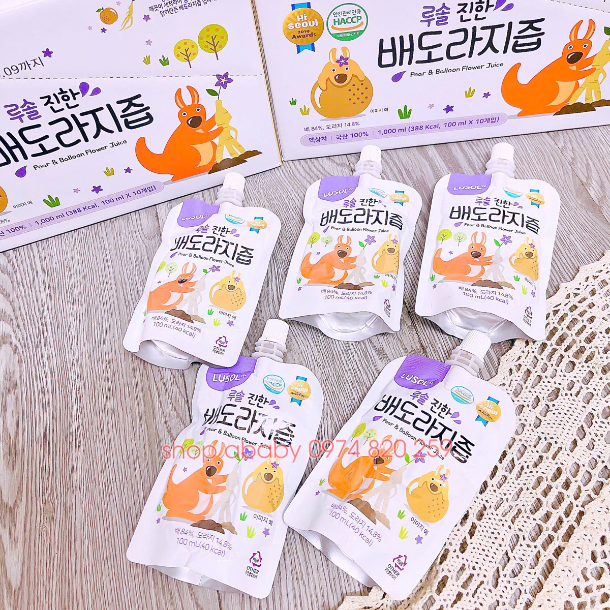 Nước ép lê, rễ hoa chuông Lusol 100ml (6m+)