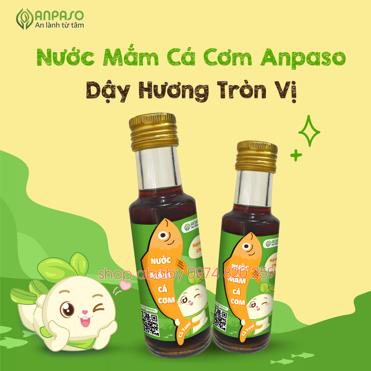 Nước mắm cá cơm Anpaso 120ml (1y+)