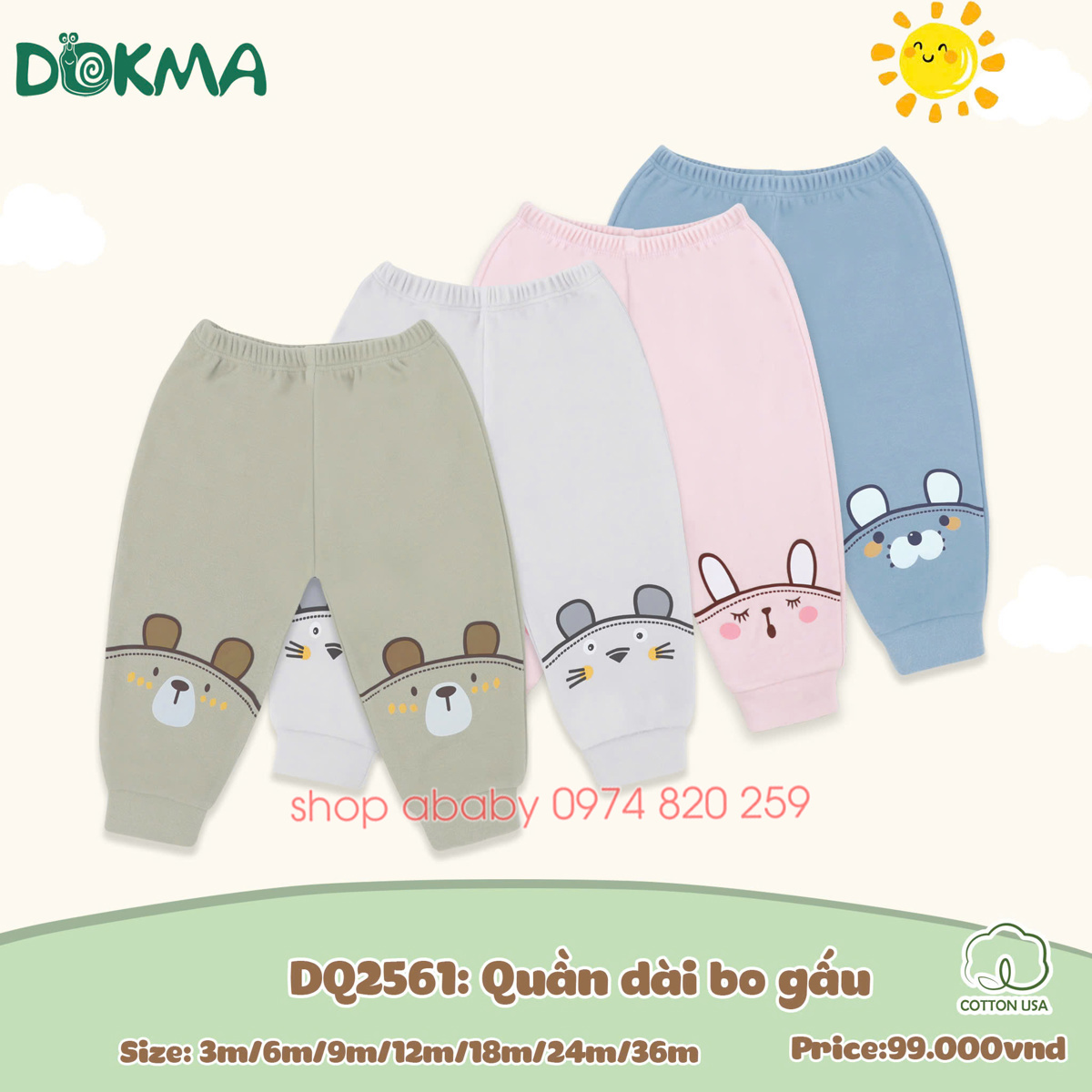 Quần dài đáp đũng Dokma DQ2561