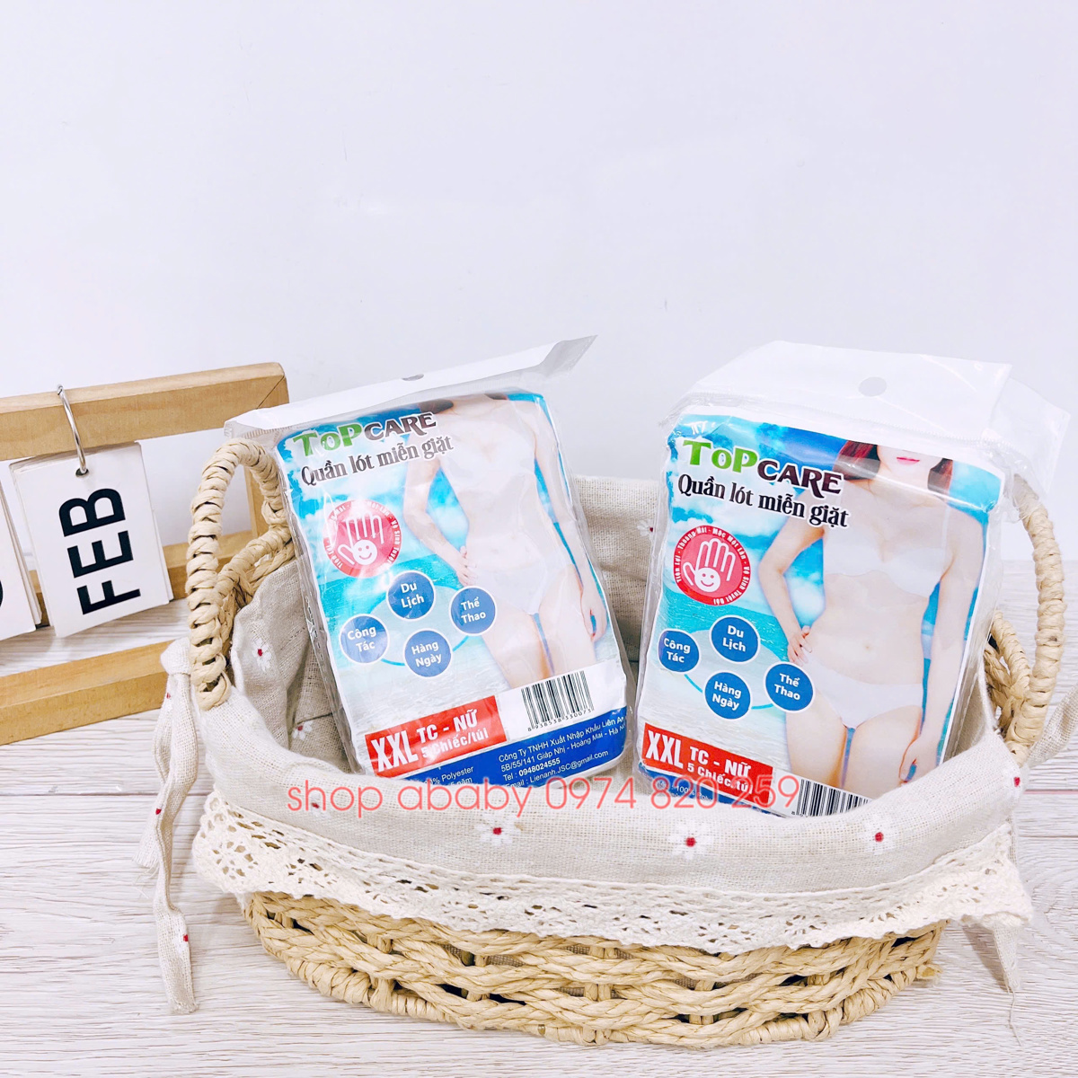 Set 5 quần lót giấy Topcare