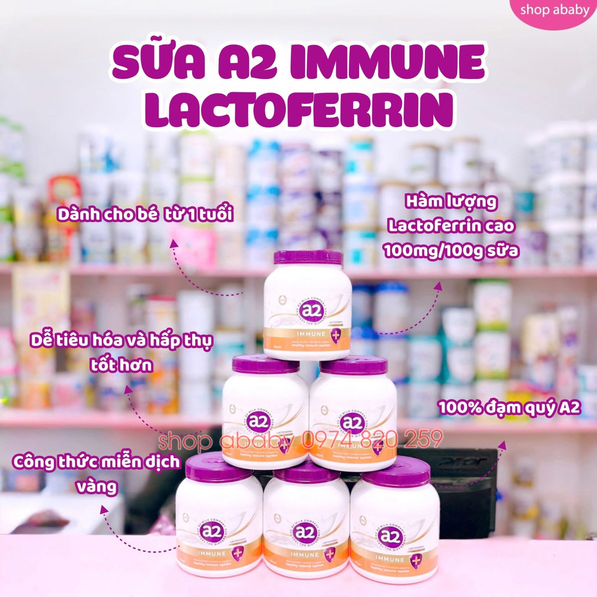 Sữa A2 Immune Lactoferrin 900g (1y+)