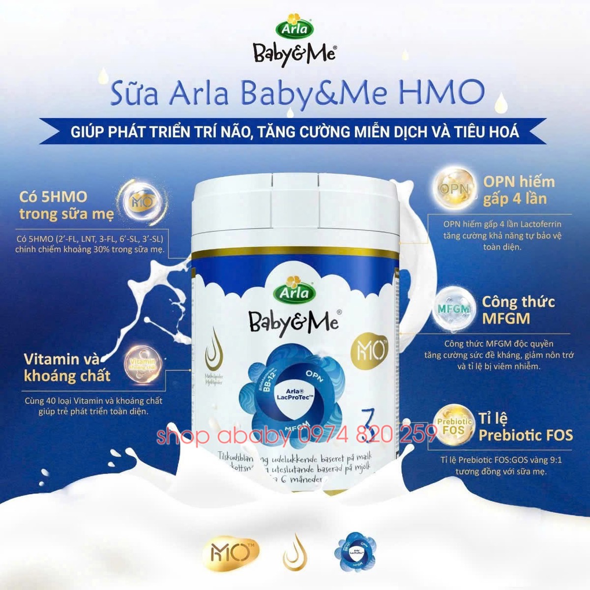 Sữa Arla Baby&Me HMO 800g 