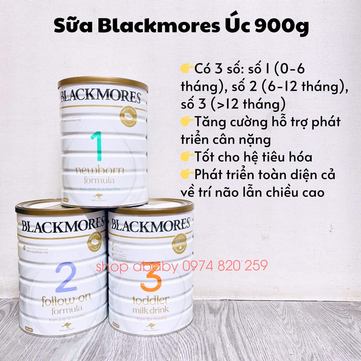 Sữa Blackmores Úc 900g