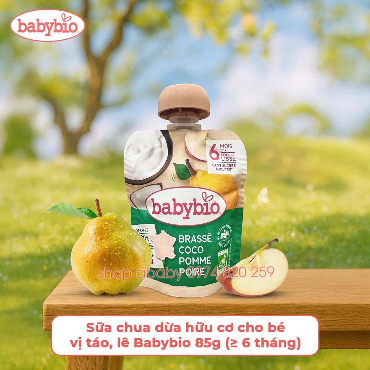 Sữa chua hữu cơ Babybio 85g (6m+)