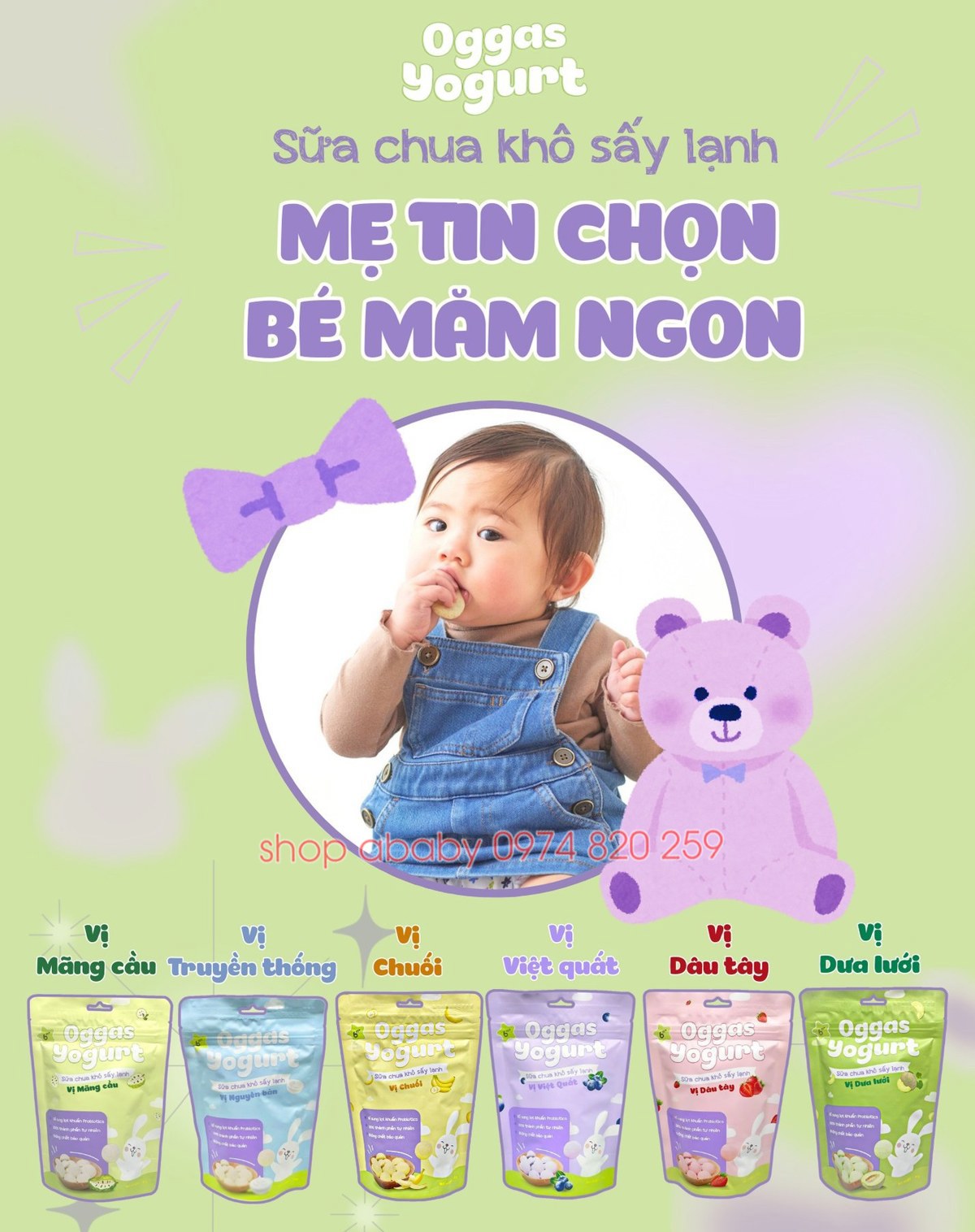 Sữa chua khô Oggas (6m+)
