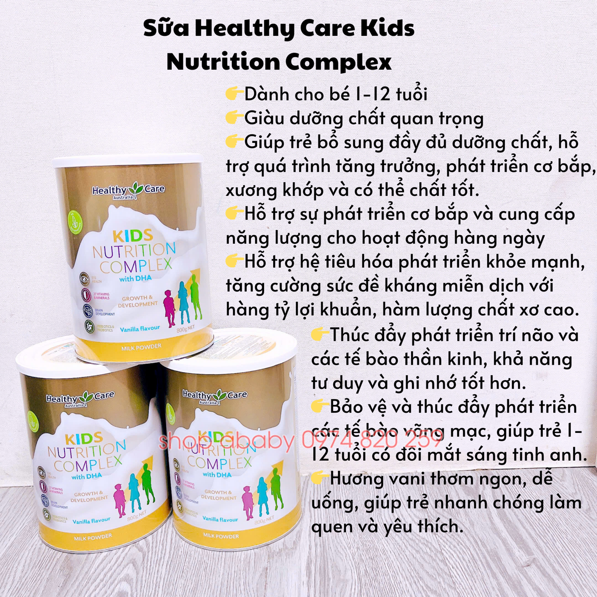 Sữa Healthy Care Kids Nutrition Complex (1-12y)