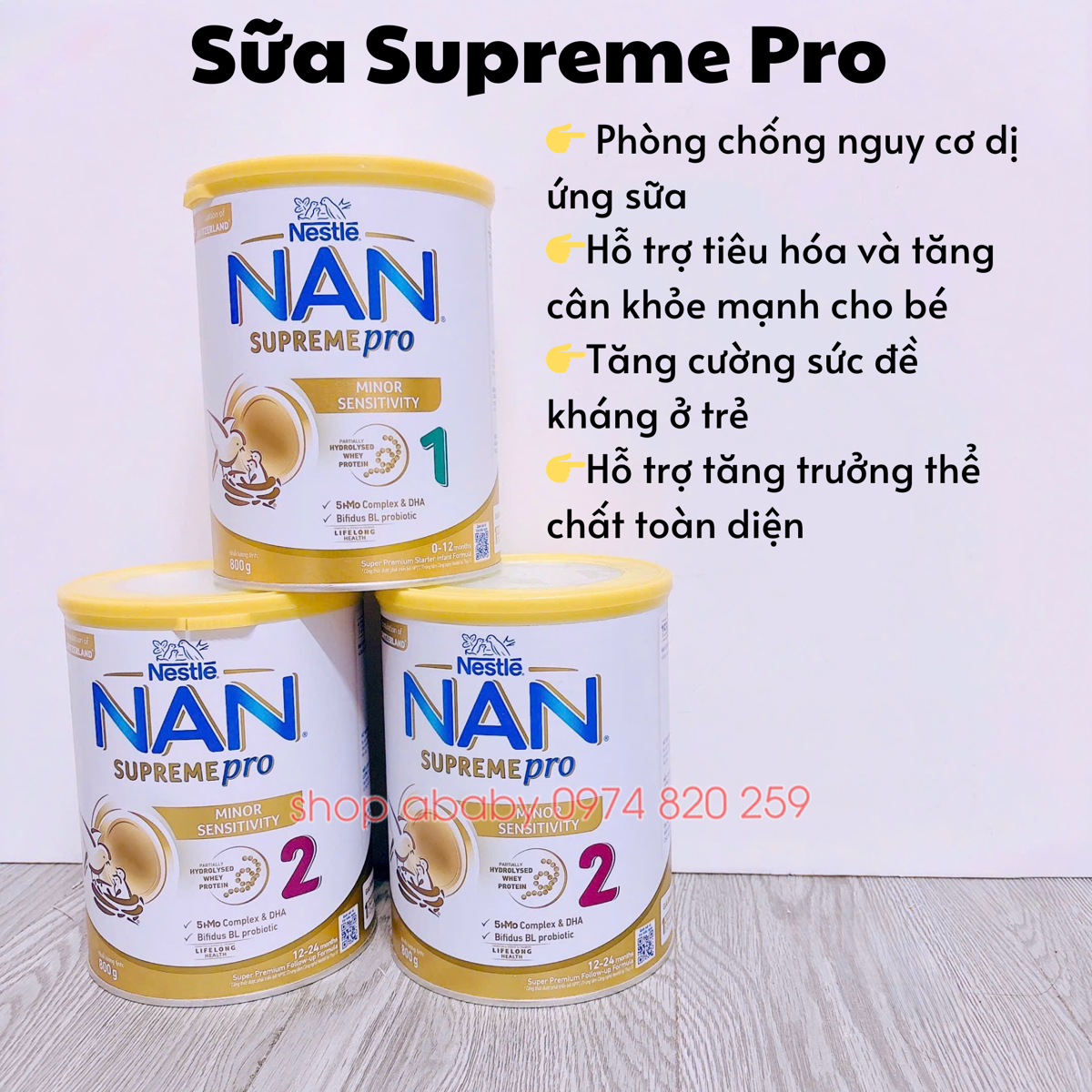 Sữa Nan Supreme Pro 800g 