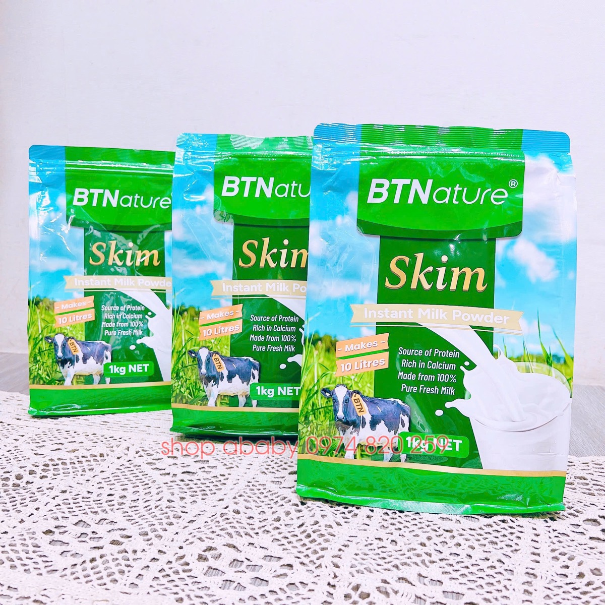 Sữa tách kem BTNature túi 1kg (3y+)