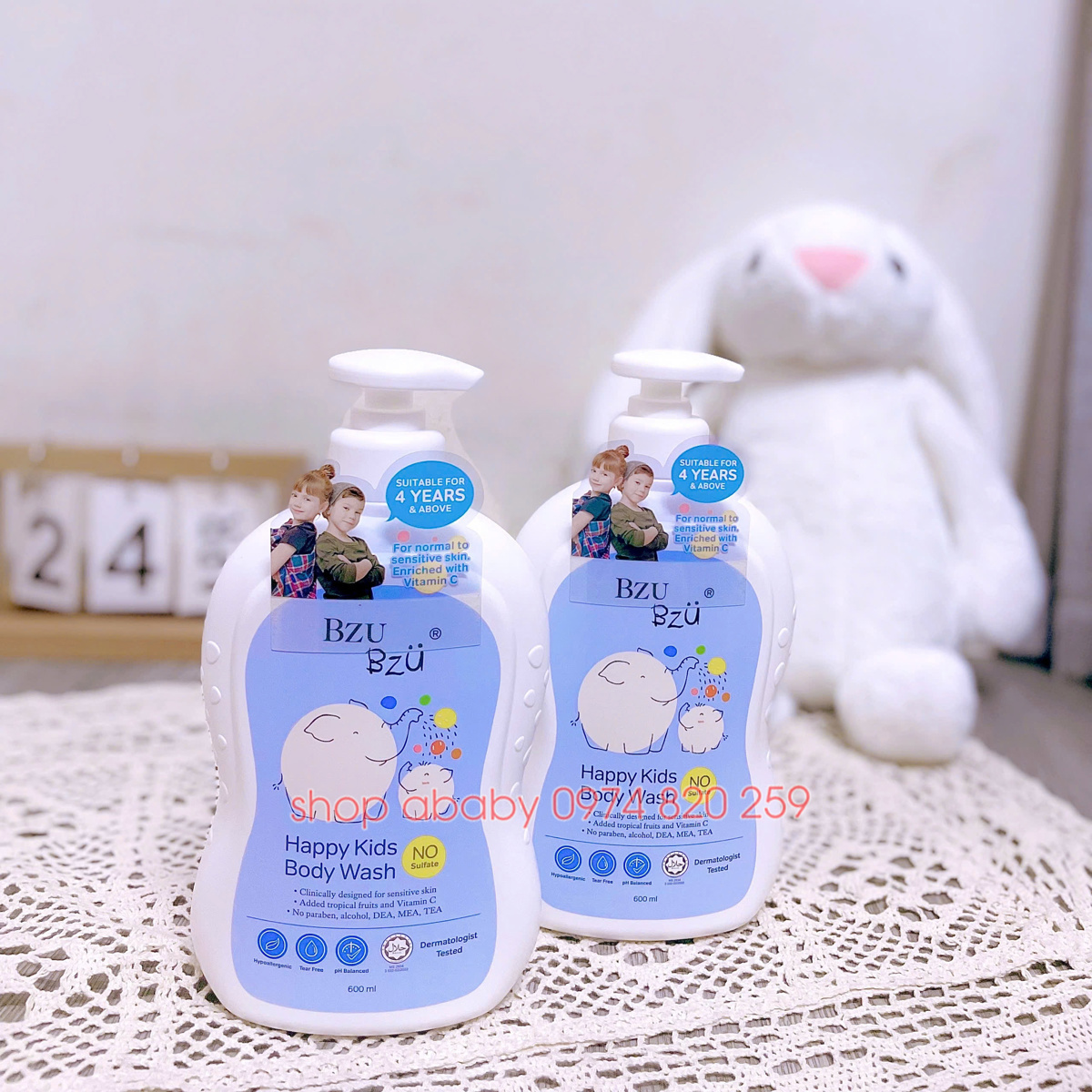 Sữa tắm Bzu Bzu 600ml (4-12y)