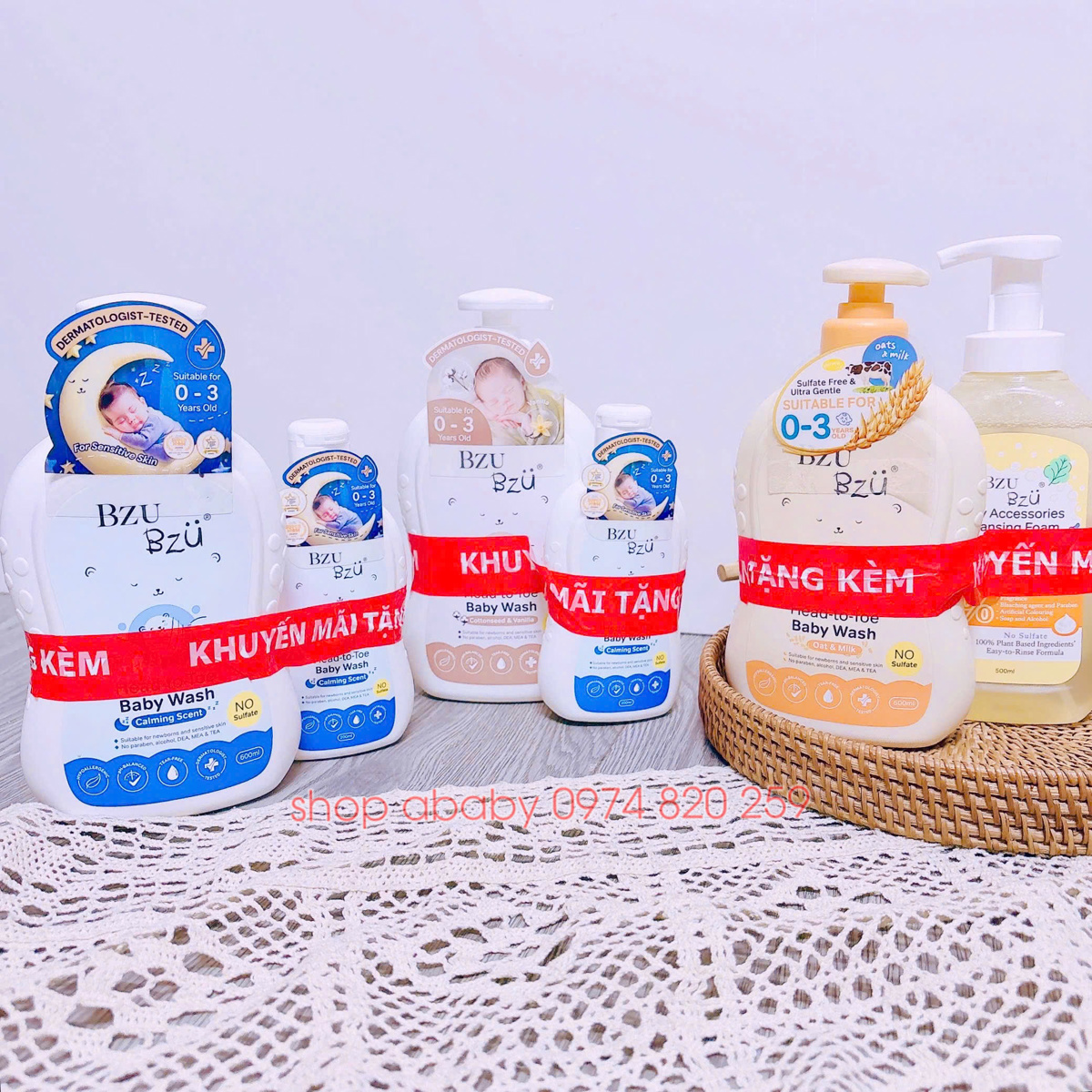 Sữa tắm gội BZU BZU 600ml (0-3y)