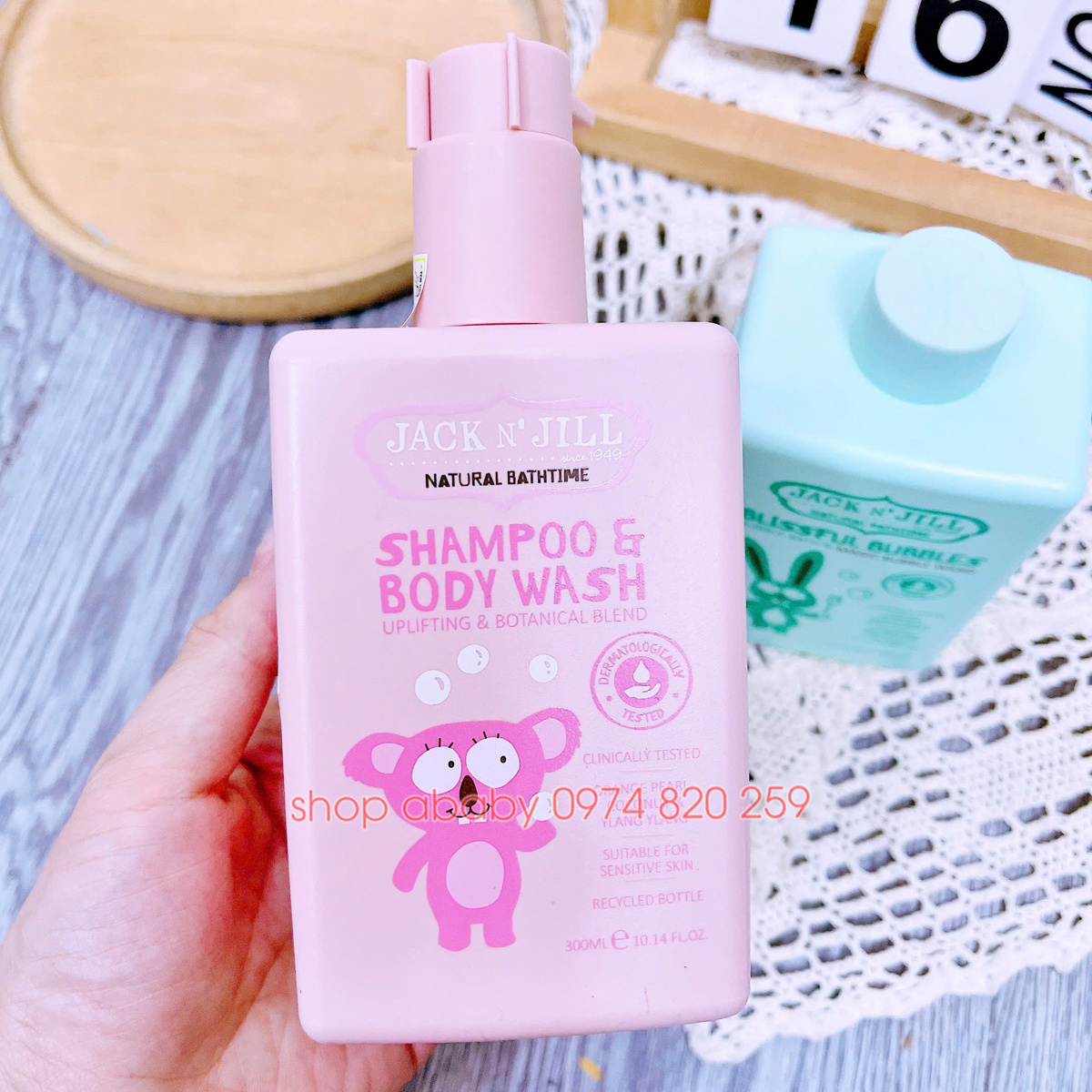 Sữa tắm gội Jack&Jill hỗ trợ hô hấp,ngăn ngừa côn trùng(6m+)