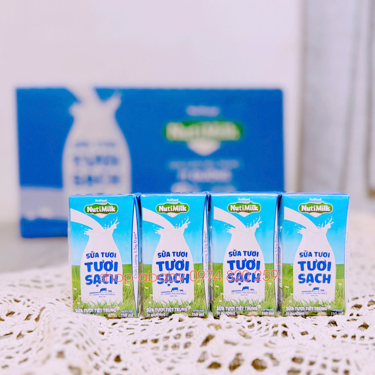 Sữa tươi tươi sạch NutiMilk ít đường 1y+